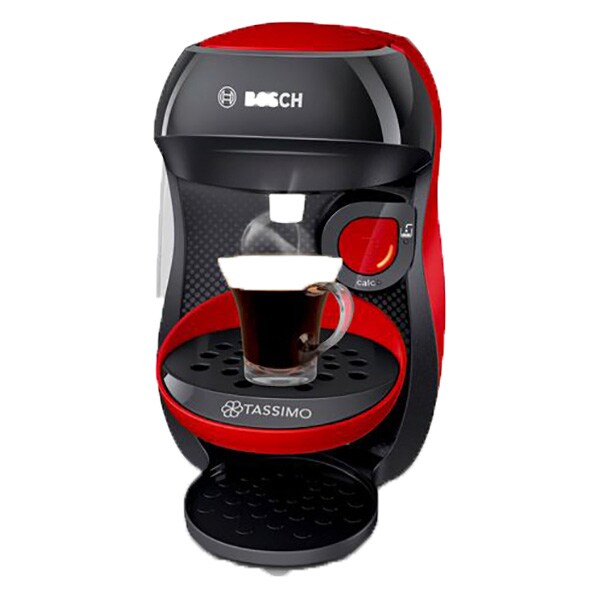 Espressor capsule BOSCH Tassimo Happy TAS1003, 0.7l, 1400W, rosu-negru