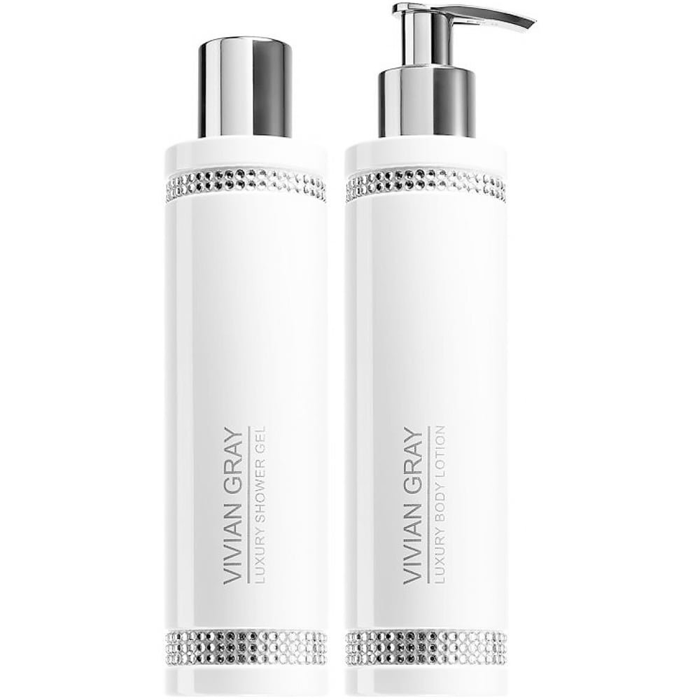 Set ingrijire corp VIVIAN GRAY White Crystals: Gel de dus, 250ml + Lotiune de corp, 250ml