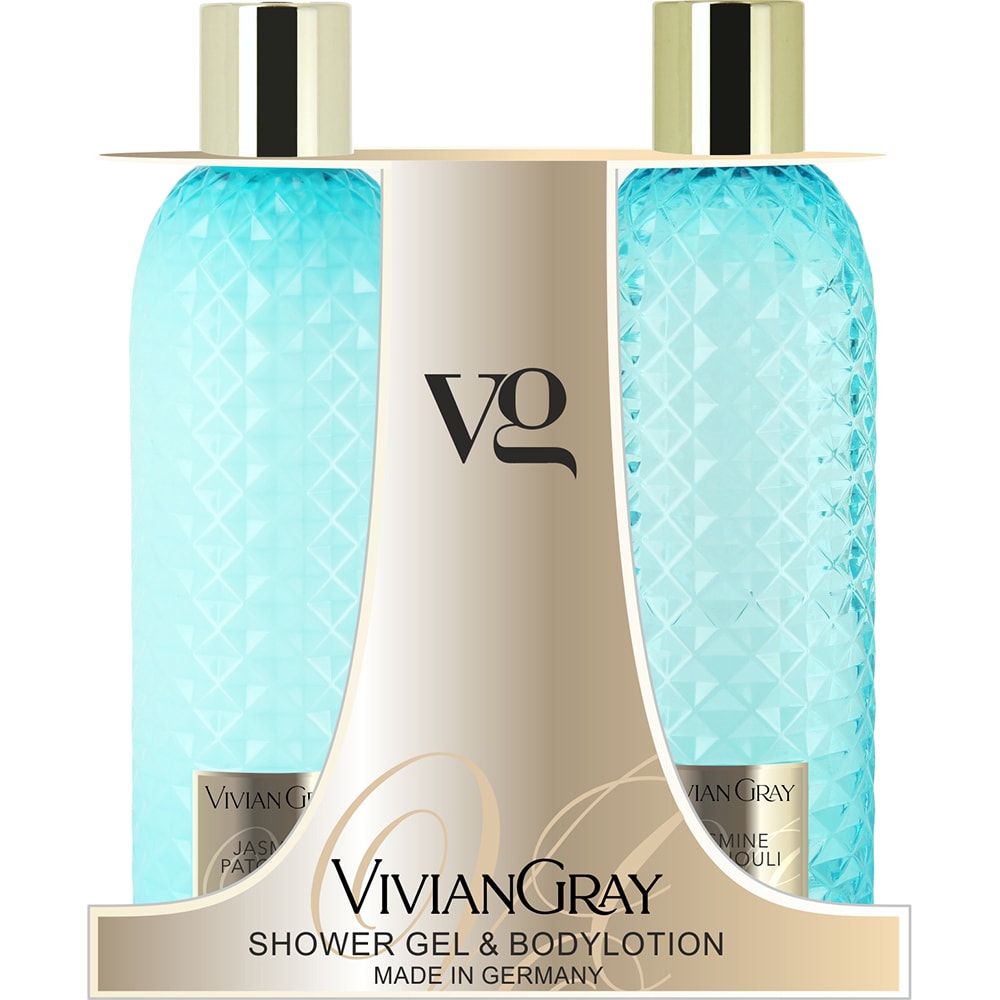 Set ingrijire corp VIVIAN GRAY Jasmine & Patchouli: Gel de dus, 250ml + Lotiune de corp, 250ml