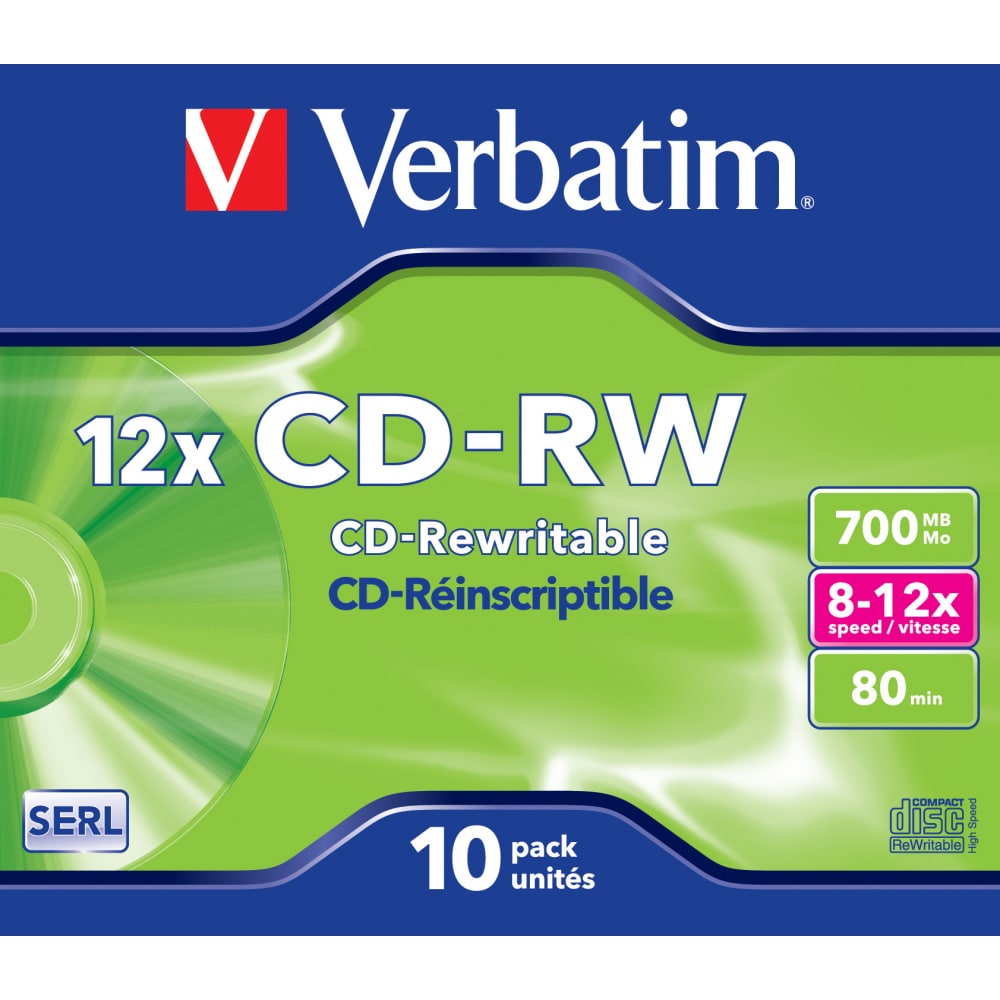 CD-RW VERBATIM 43148, 12x, 700MB, 10buc