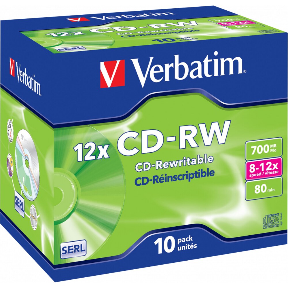 CD-RW VERBATIM 43148, 12x, 700MB, 10buc