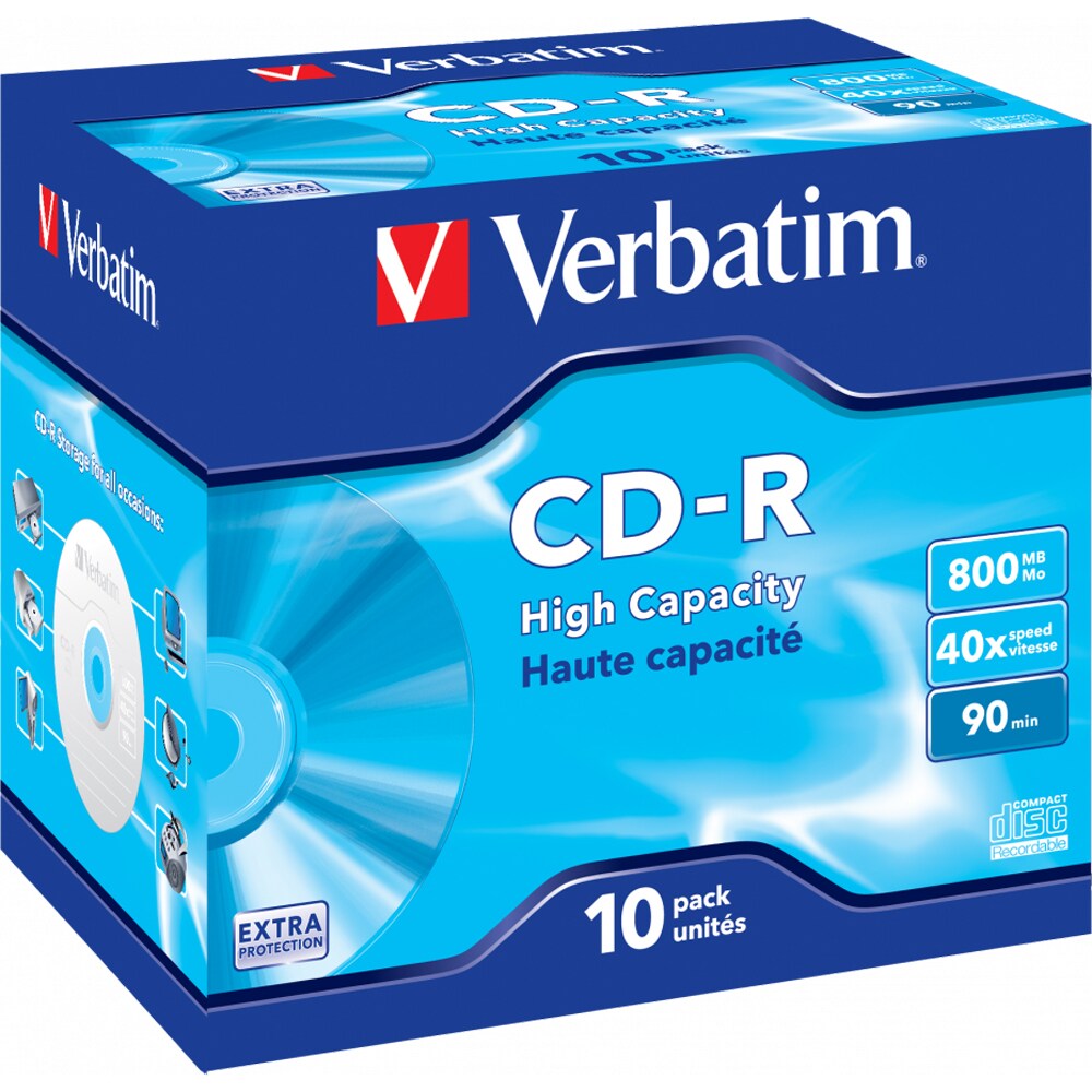 CD-R VERBATIM 43428, 40x, 800MB, 10buc