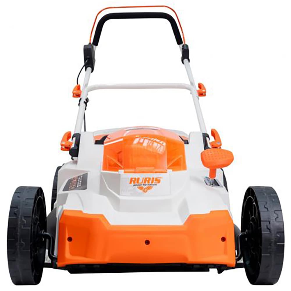 Masina de tuns iarba pe acumulator RURIS RXI4344E, Electrica, latime taiere 43 cm, cos 50L, fara acumulator, portocaliu