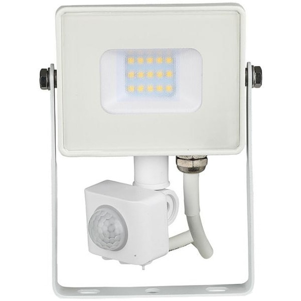 Proiector LED V-TAC 434, 10W, 800 lumeni, IP65, lumina naturala, alb