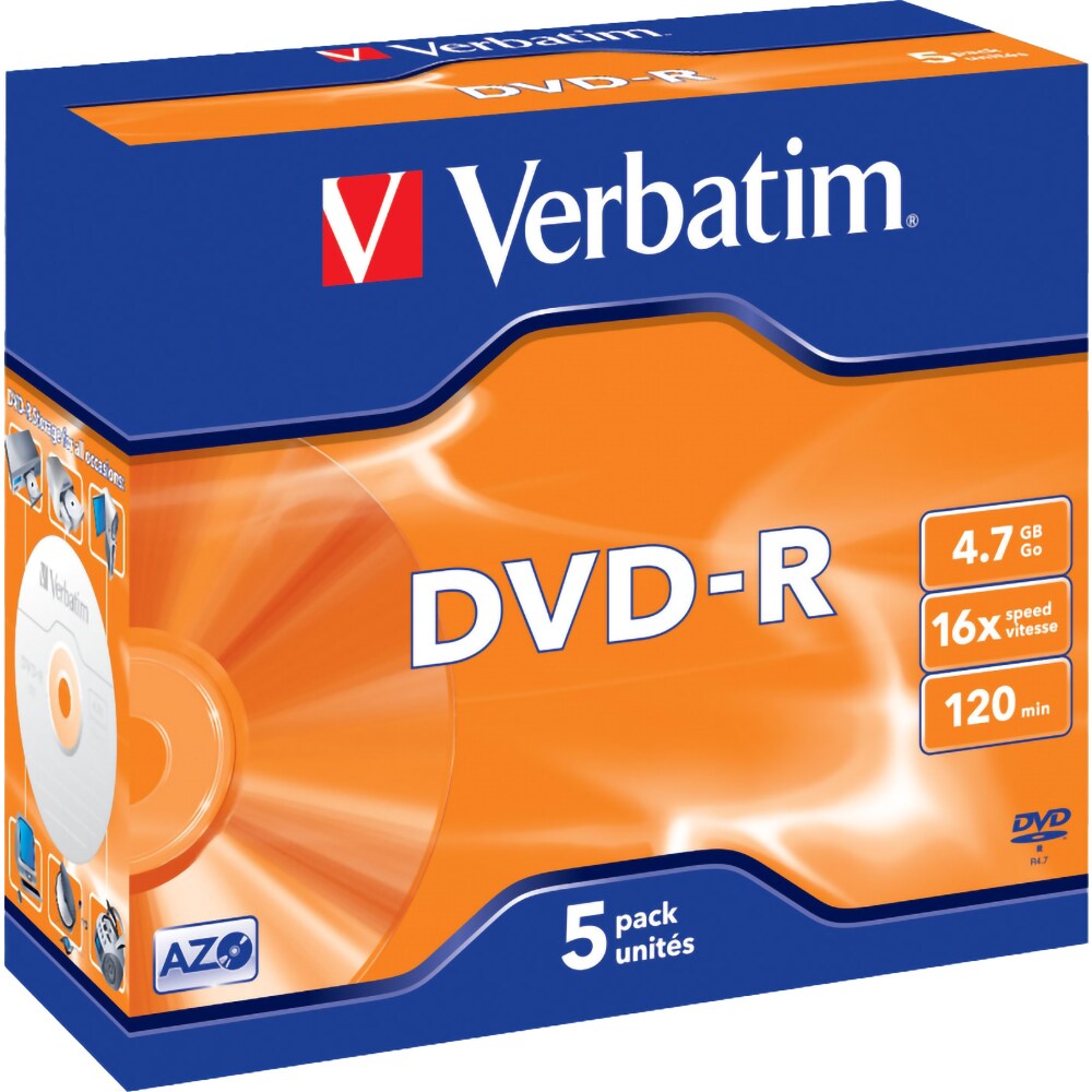 DVD-R VERBATIM 43519, 16x, 4.7GB, 5buc