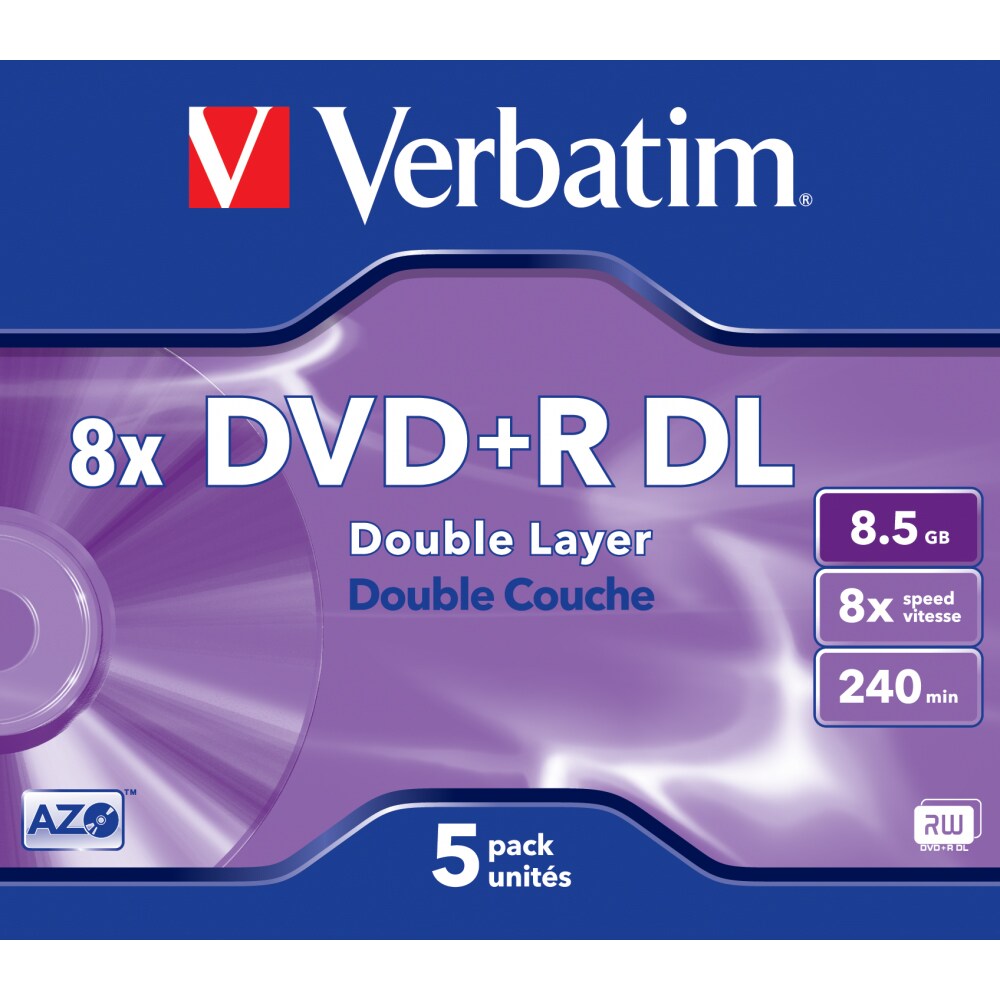 DVD+R DL VERBATIM 43541, 8x, 8.5GB, 5buc