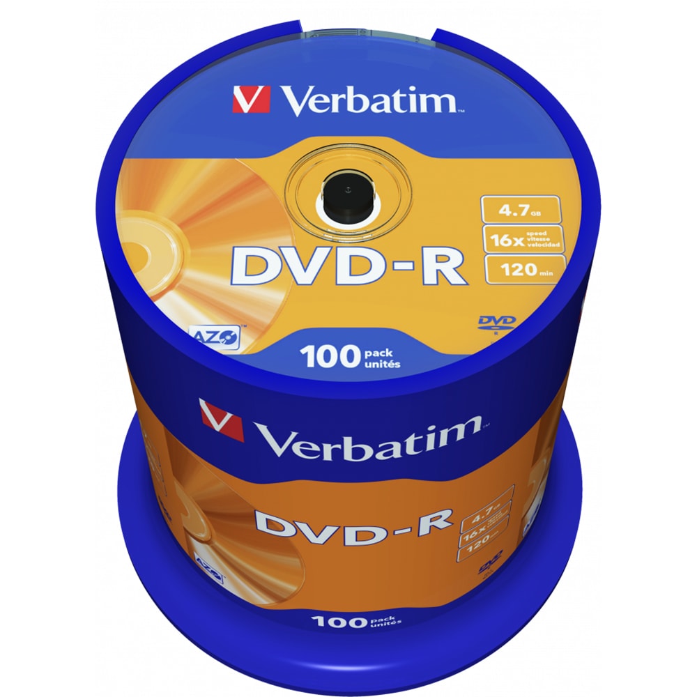 DVD-R VERBATIM 43549, 16x, 4.7GB, 100buc