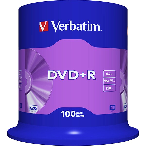 DVD+R VERBATIM 43551, 16x, 4.7GB, 100buc