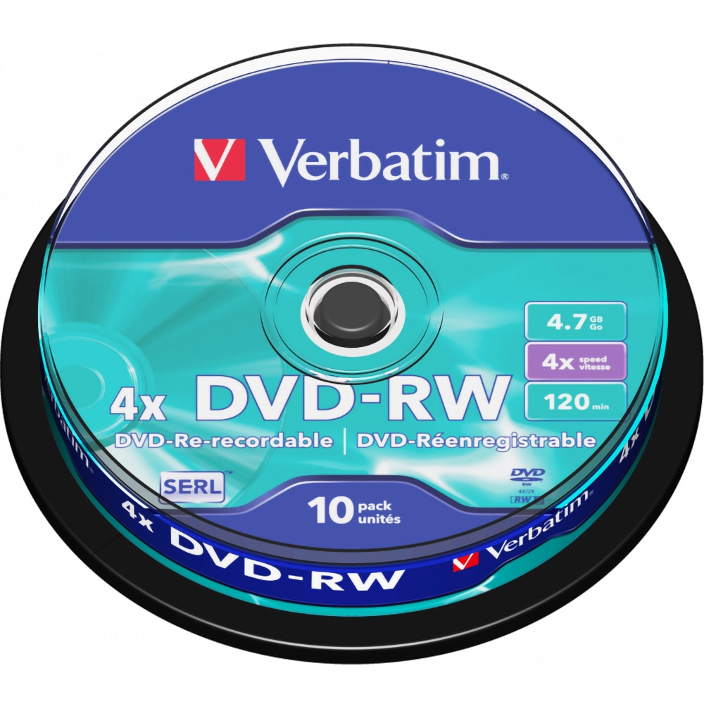 DVD-RW VERBATIM 43552, 4x, 4.7GB, 10buc