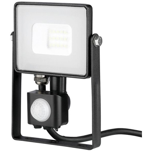Proiector LED V-TAC 437, 10W, 800 lumeni, IP65, lumina naturala, negru
