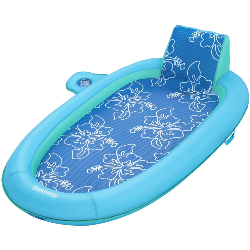 Saltea gonflabila BESTWAY, 188 x 98 x 38 cm, capacitate maxima 140 kg, cu perna si suport pahar, albastru