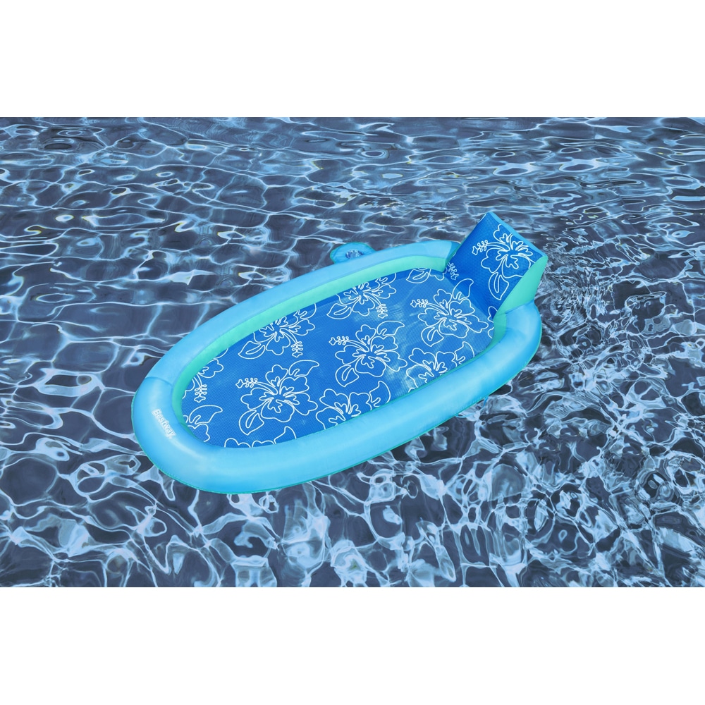 Saltea gonflabila BESTWAY, 188 x 98 x 38 cm, capacitate maxima 140 kg, cu perna si suport pahar, albastru