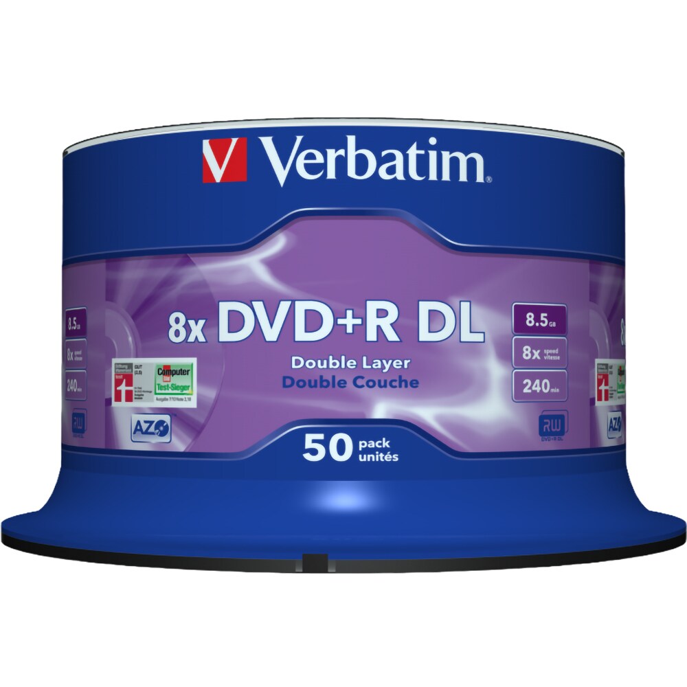 DVD+R DL VERBATIM 43758, 8x, 8.5GB, 50buc