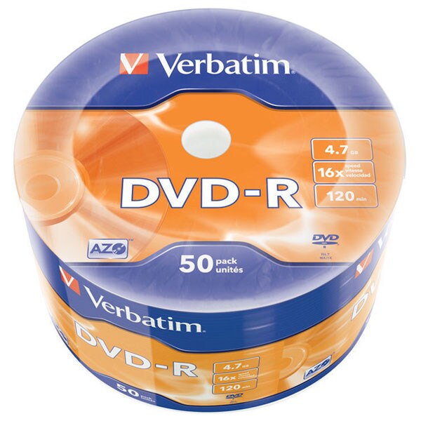 VERBATIM 43788 DVD-R MATT SIL 4.7GB 50PK