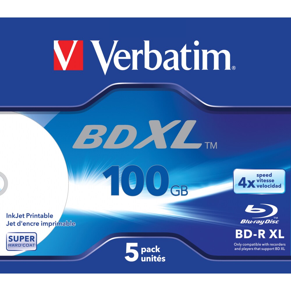 BD-R XL VERBATIM 43789, 4x, 100GB, 5buc