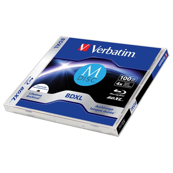 BD-XL M-Disc VERBATIM Lifetime 43834, 4x, 100GB, 1buc - Slim Case