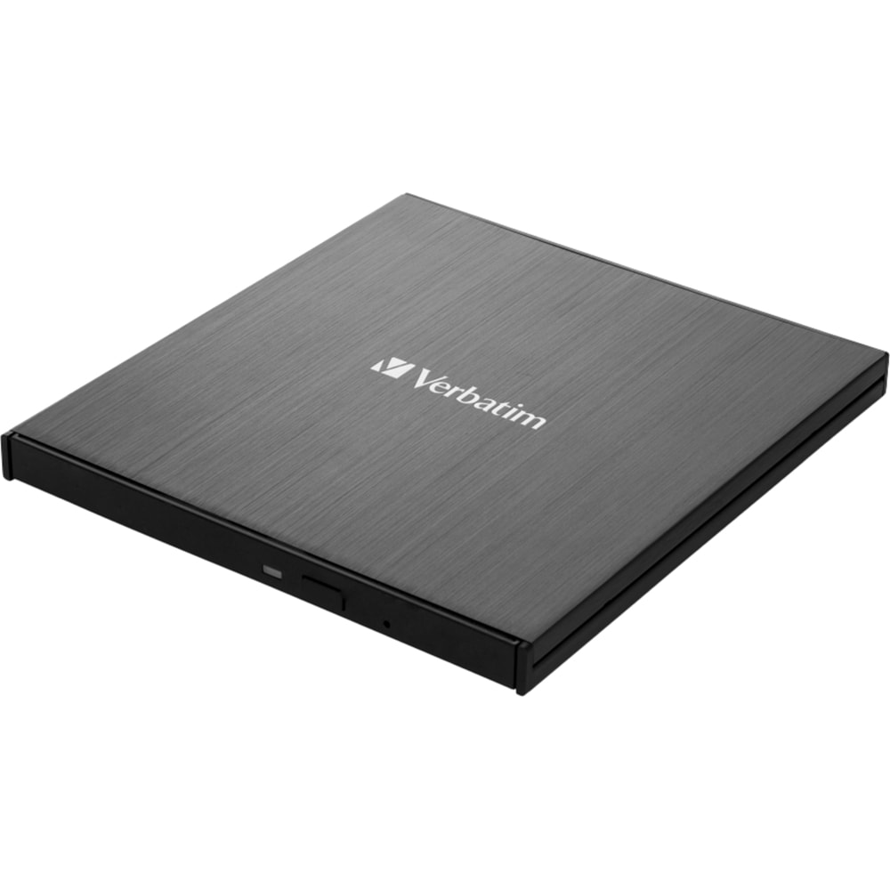 Blu-Ray Writer extern VERBATIM Slimline 43888 Ultra HD 4K, USB 3.2 Type-C, negru