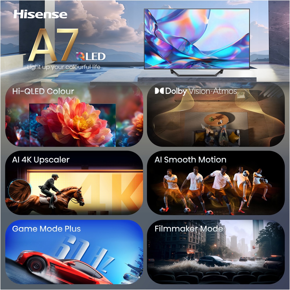 Televizor HI-QLED Smart HISENSE 43A7S, Ultra HD 4K, HDR, 108cm