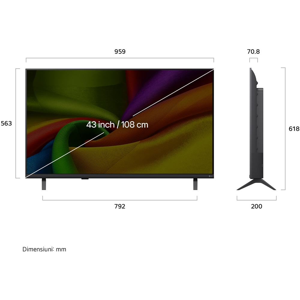 Televizor LED Smart LG 43NU900B3LA, Ultra HD 4K, 108cm