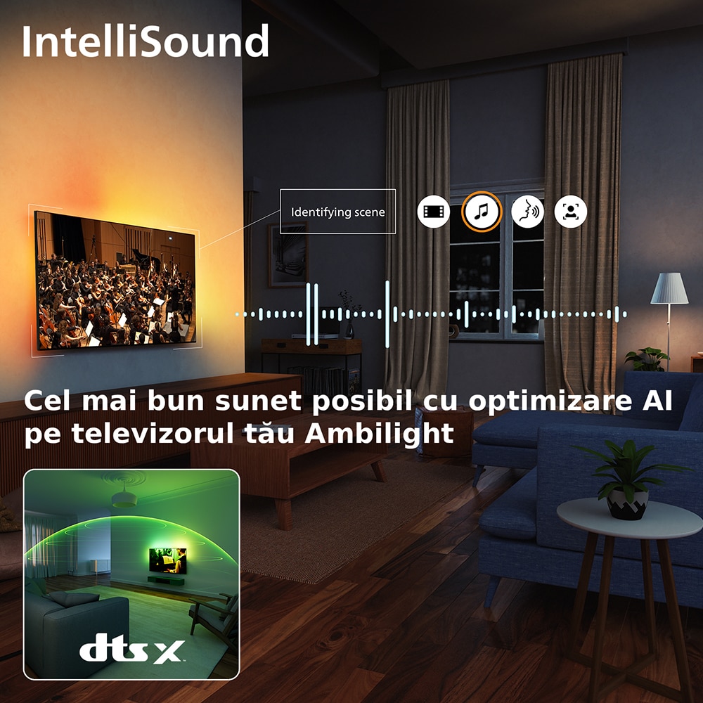 Televizor QLED Smart PHILIPS 43PQS7801, Ultra HD 4K, HDR10+ 108cm