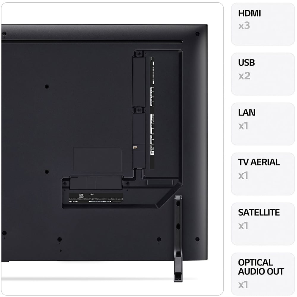 Televizor QNED Smart LG 43QNED80T3A, Ultra HD 4K, HDR, 108 cm