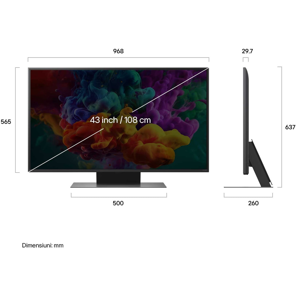Televizor QNED Evo Mini LED LG 43QNED87B3A, Ultra HD 4K, 108cm