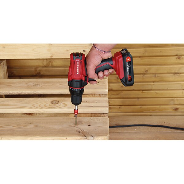 Masina de gaurit si insurubat (bormasina) EINHELL TC-CD 18-2 Li, 18V, 2x1.3Ah, 1250RPM, 18 trepte de torsiune, mandrina rapida 10mm, cutie plastic