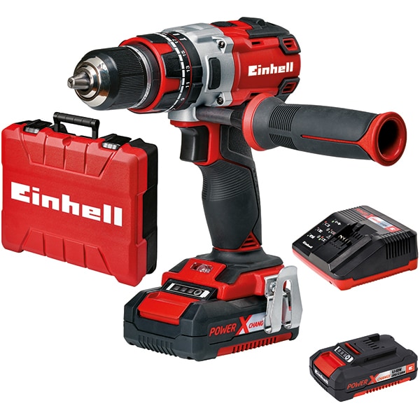 Masina de gaurit si insurubat (bormasina) EINHELL TE-CD 18 Li BL, 18V, 2x2.0Ah, 1800RPM, mandrina rapida 13mm, cutie plastic