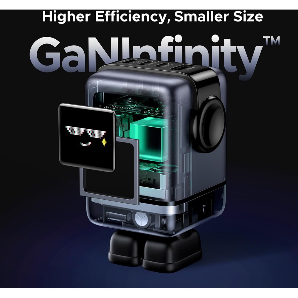 Incarcator retea UGREEN Nexode X688, 3x USB-C + USB, 100W, cu display TFT, negru