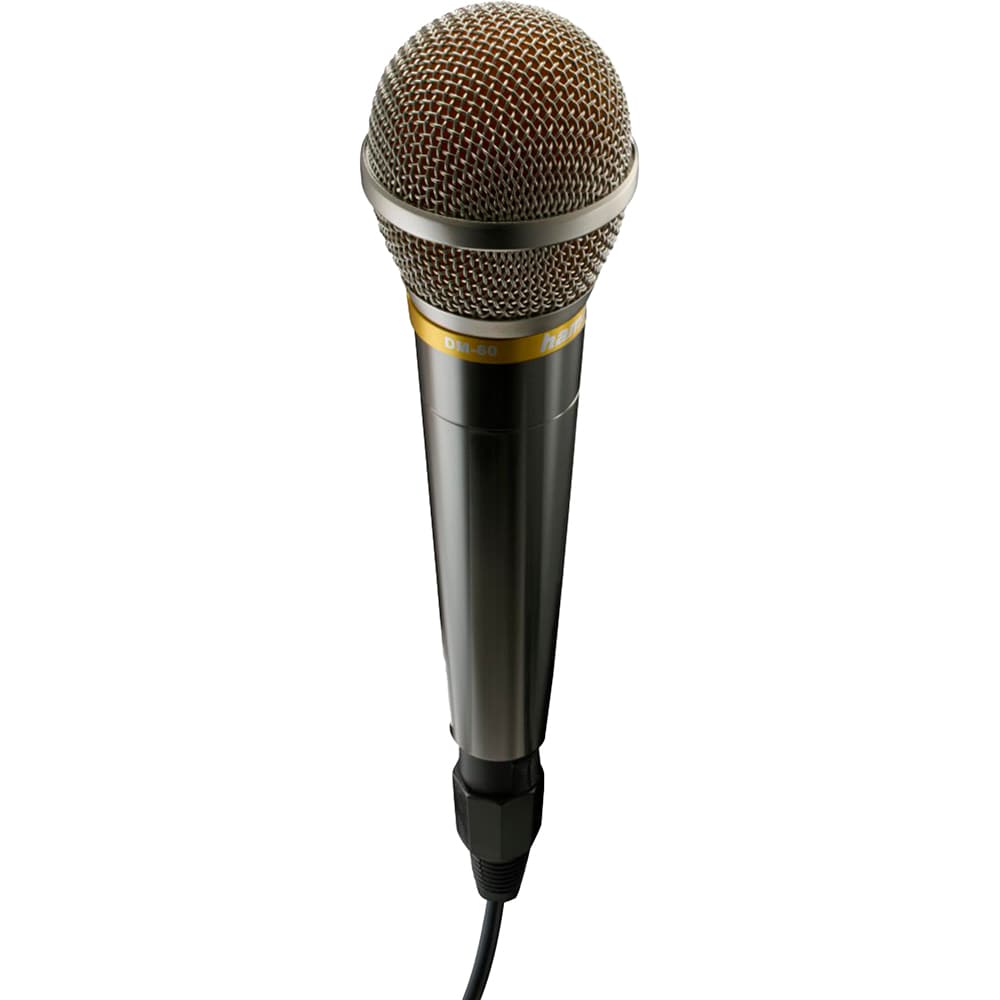 Microfon dinamic HAMA 46006, Jack 6.3 mm, Slot XLR, argintiu