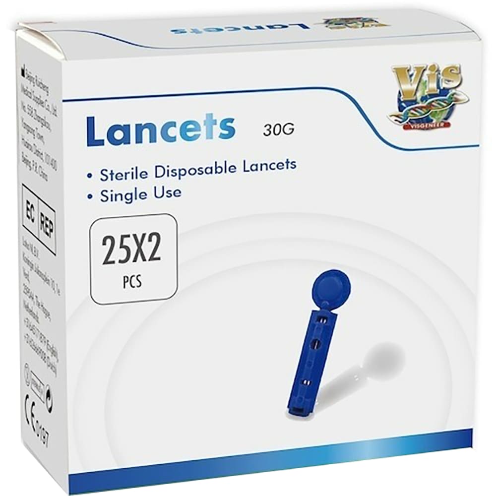 Ace sterile CARESENS, albastru, 30 g x 50 buc