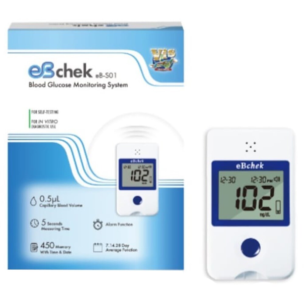 Glucometru CARESENS EB-CHEK, 10 ace, 450 memorii, alb
