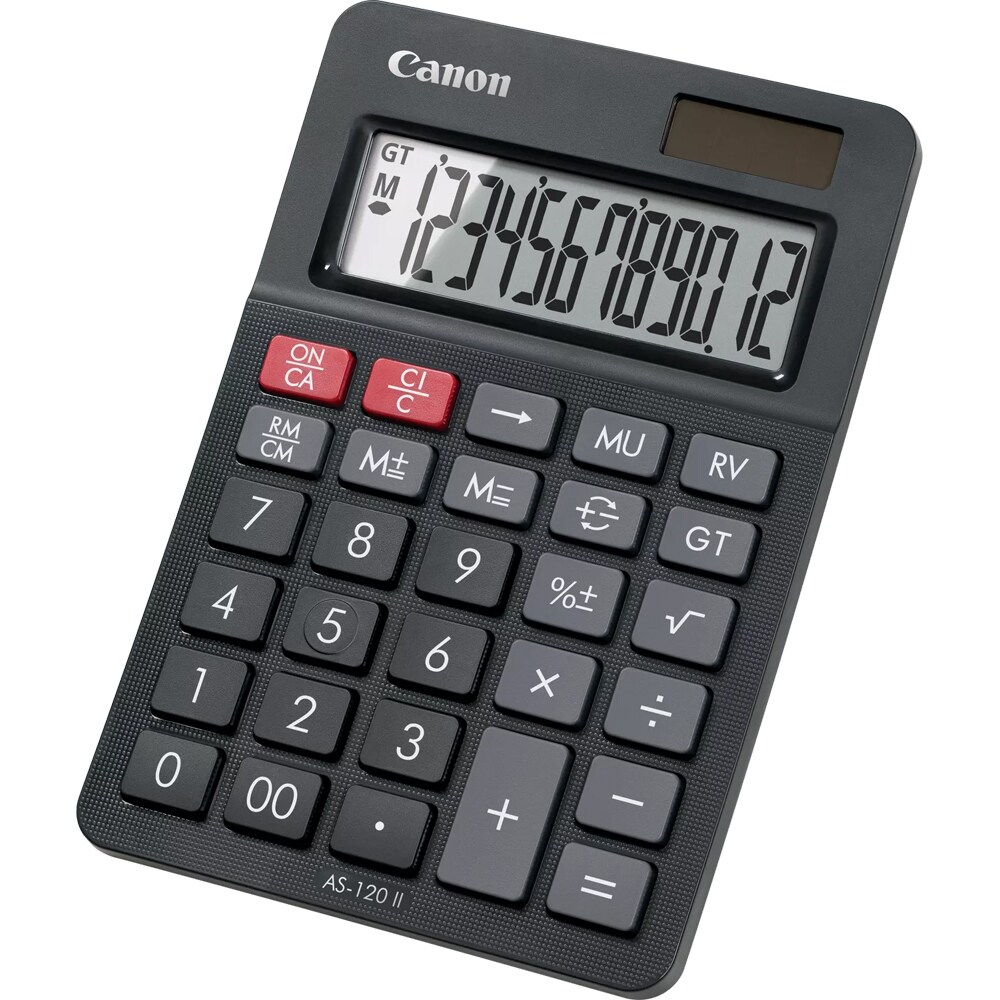 Calculator de birou CANON AS-120 II, 12 cifre, negru