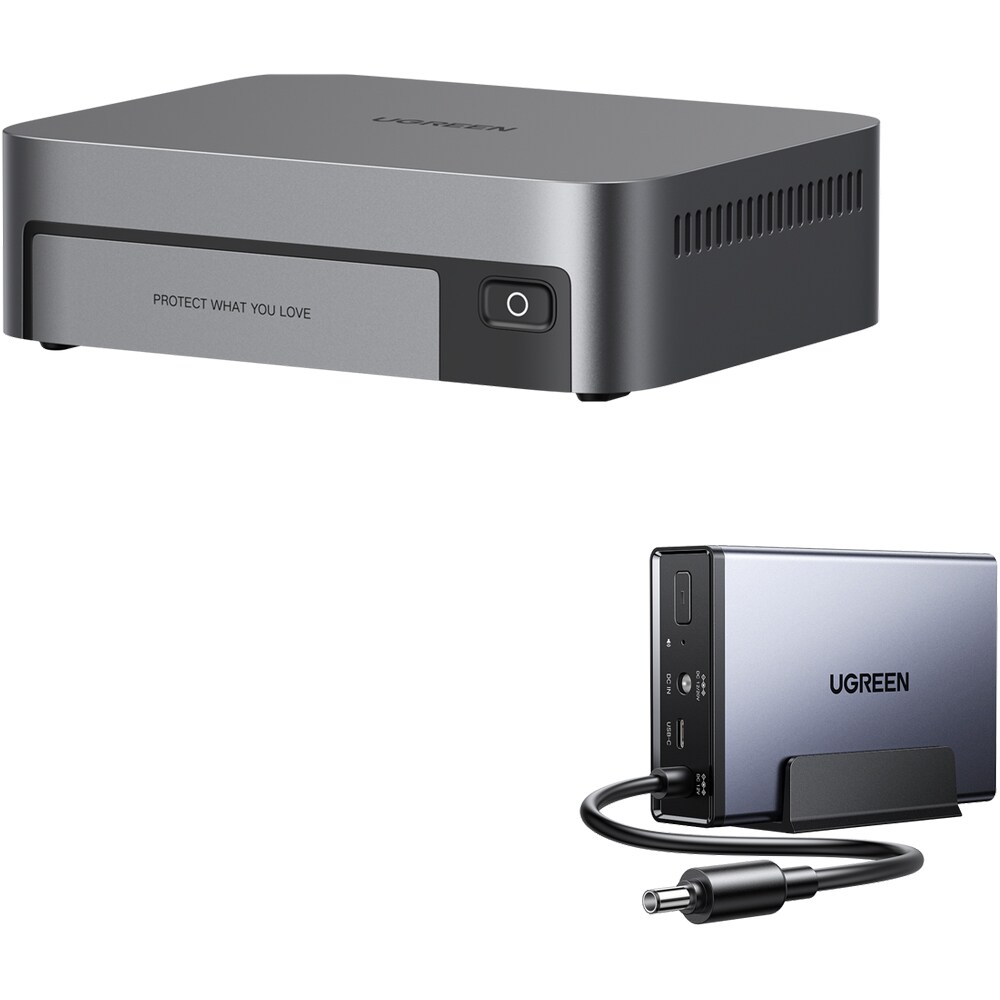 Network Attached Storage UGREEN DXP480T Plus, 4.4GHz, 8GB, 4-Bays, gri