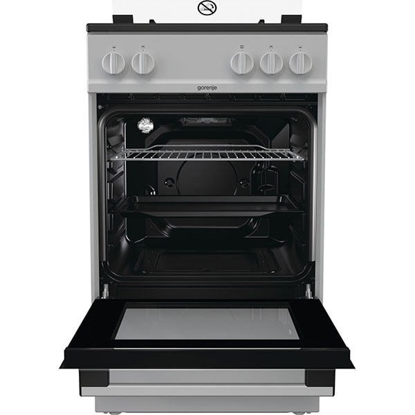 Aragaz GORENJE G5111SJ, 4 arzatoare, gaz, L 50 cm, negru-argintiu