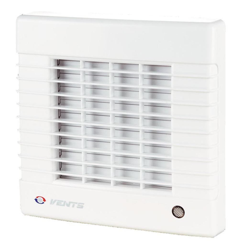 Ventilator baie cu jaluzele automate VENTS, 18 W, 100 mm, alb