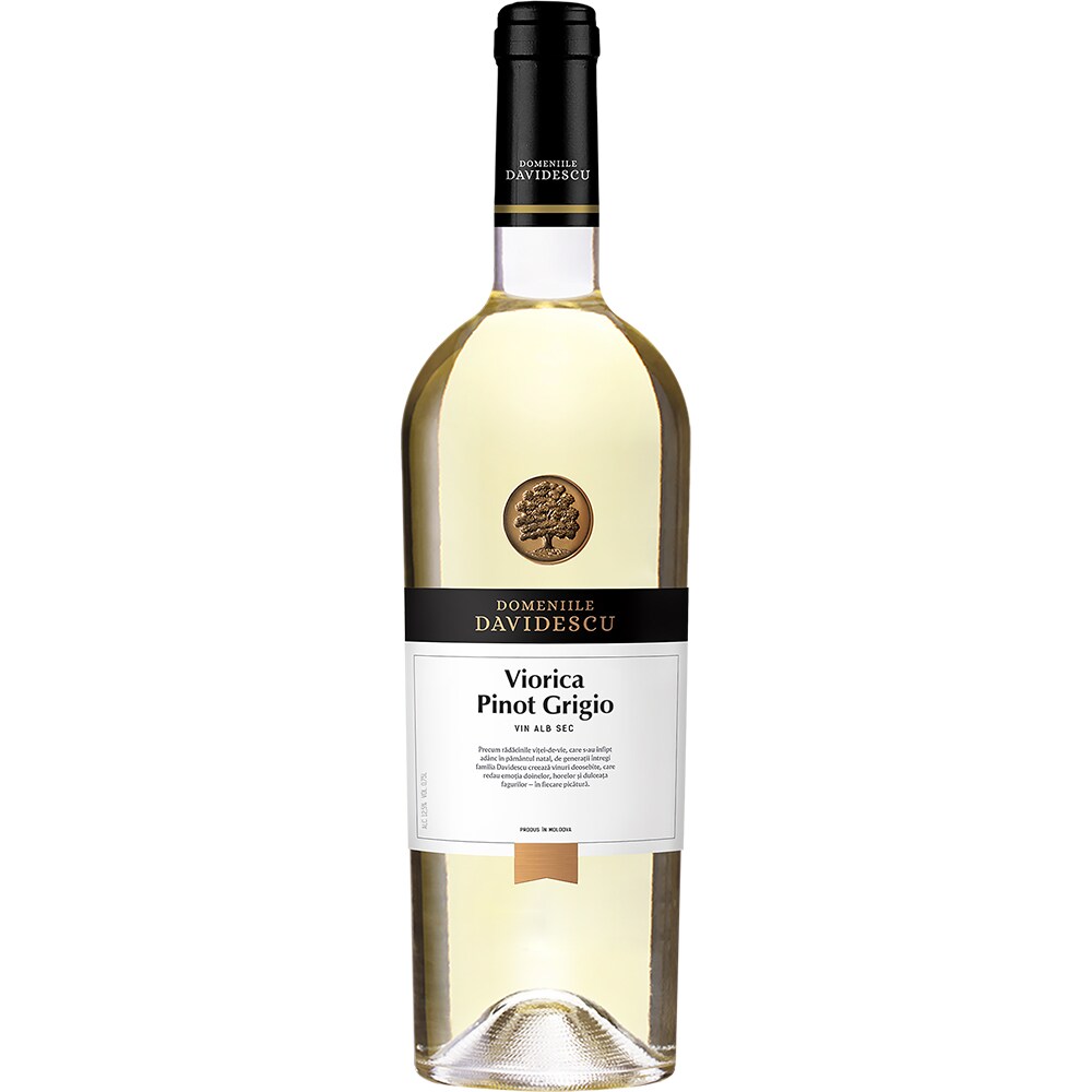 Vin alb sec Domeniile Davidescu Viorica, Pinot Grigio, 0.75L