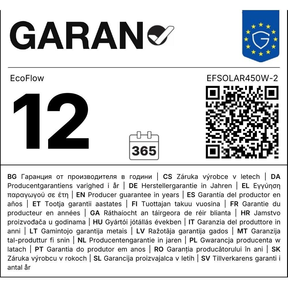 Set panouri solare ECOFLOW, IP68, 450W