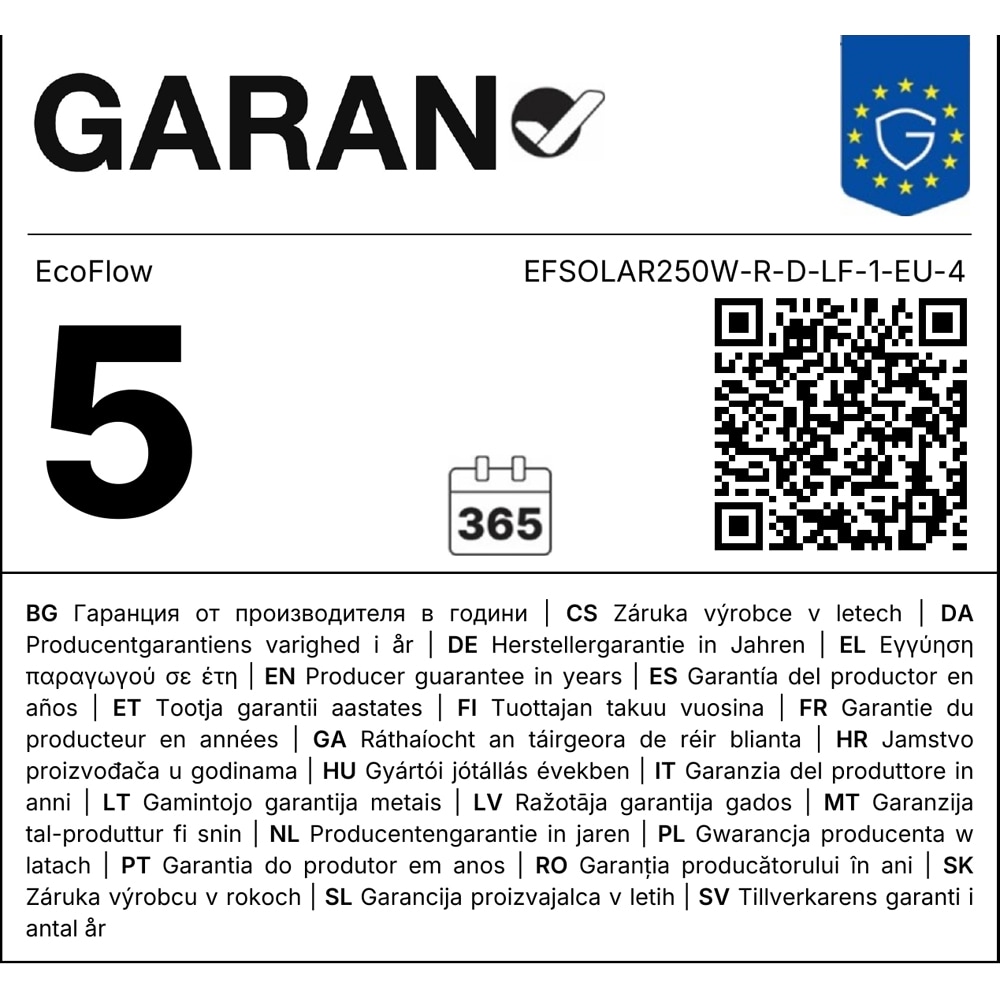 Set 4 panouri solare ECOFLOW, 250W, IP68