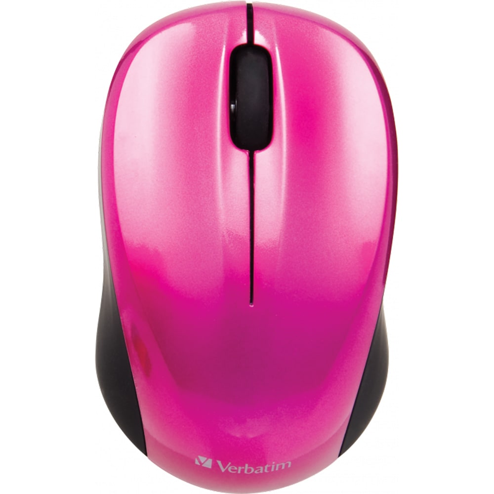 Mouse Wireless VERBATIM 49043 Go Nano, 1600 dpi, roz
