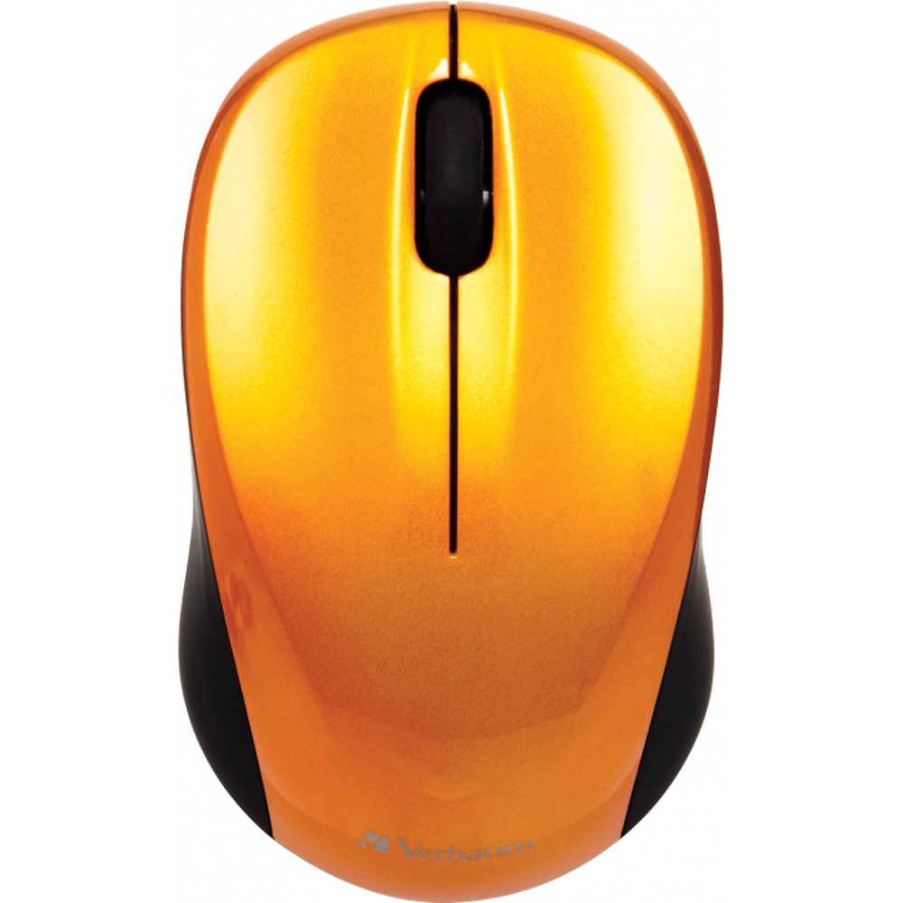 Mouse Wireless VERBATIM 49045 Go Nano, 1600 dpi, portocaliu