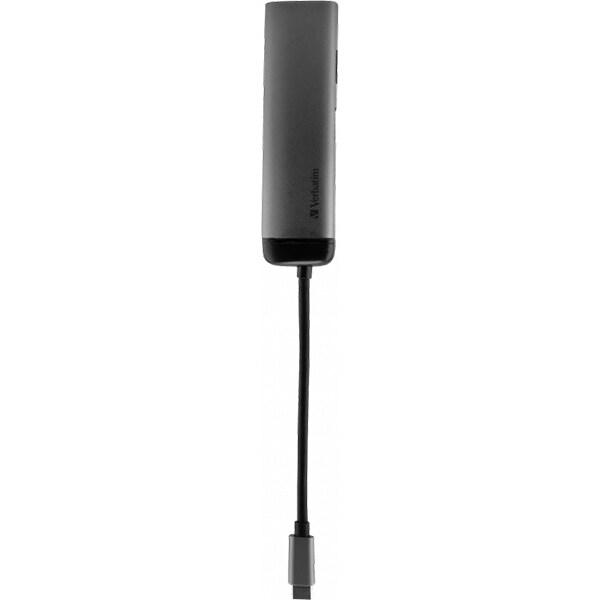 Hub USB Type-C VERBATIM 49140, USB 3.0, HDMI, gri-negru