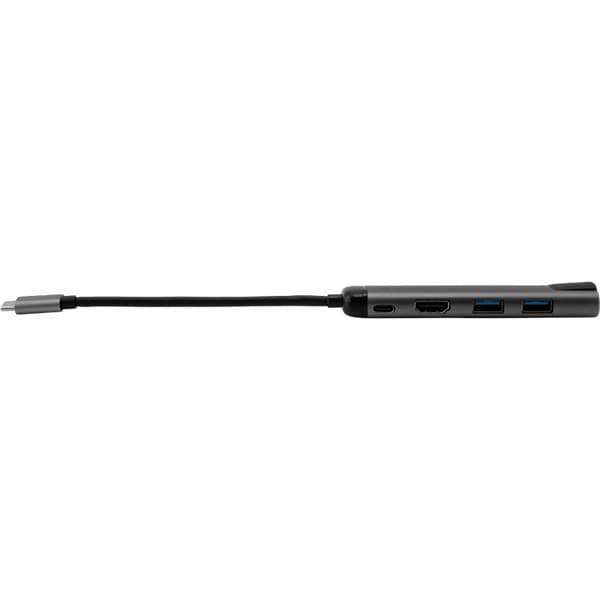 Hub USB Type-C VERBATIM 49141, USB 3.0, HDMI, Ethernet, gri-negru