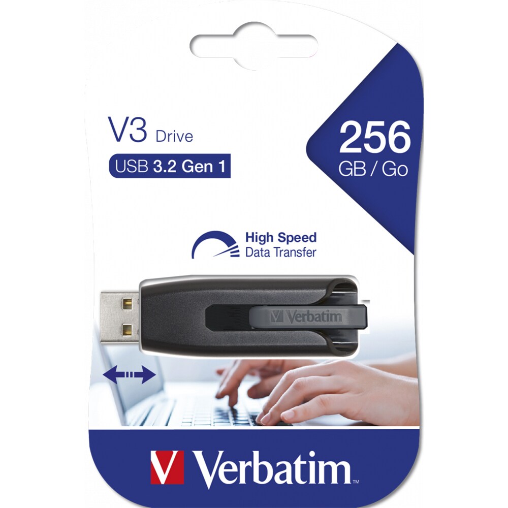 Memorie USB VERBATIM Store 'n' Go V3, 256GB, USB 3.2, negru