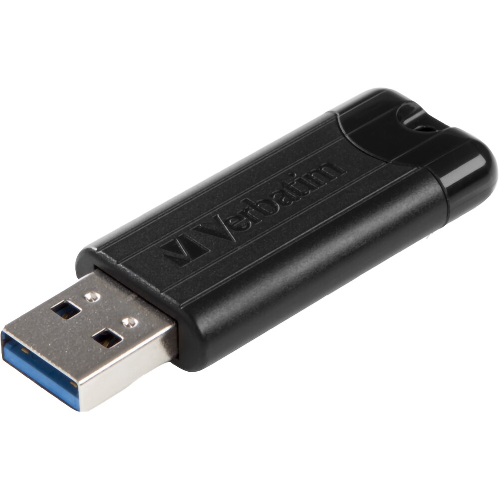 Memorie USB VERBATIM PinStripe, 32GB, USB 3.2, negru