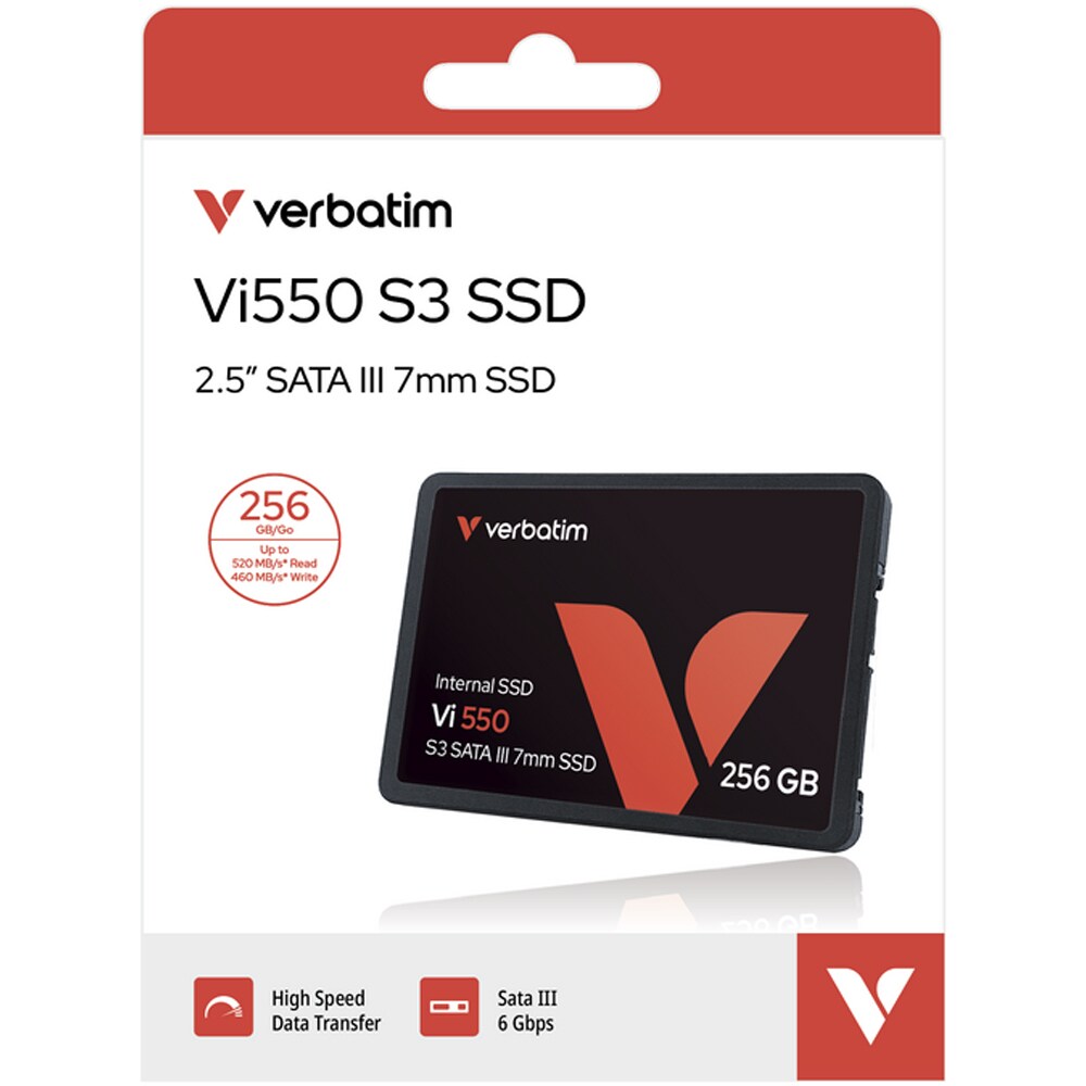 Solid-State Drive (SSD) VERBATIM Vi550, 256GB, SATA3, 2.5", 49351