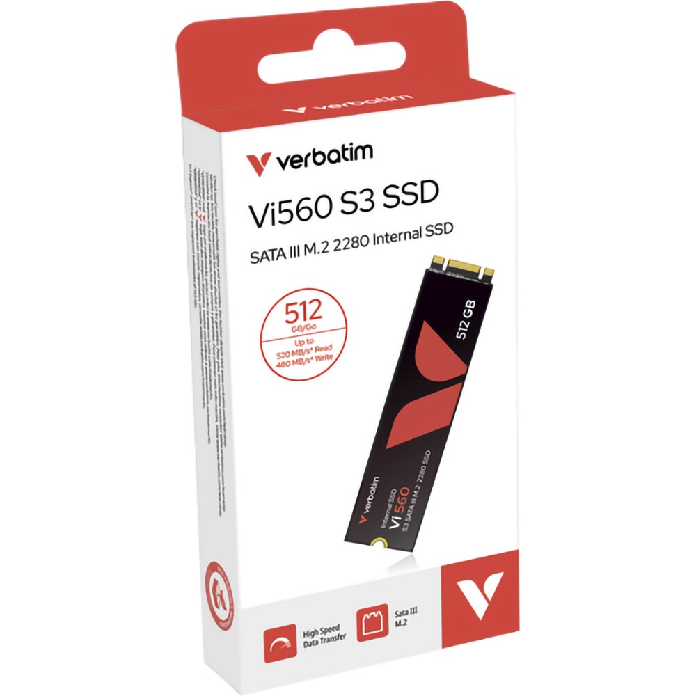 Solid-State Drive (SSD) VERBATIM Vi560, 512GB, SATA3, M.2 SATA 2280, 49363