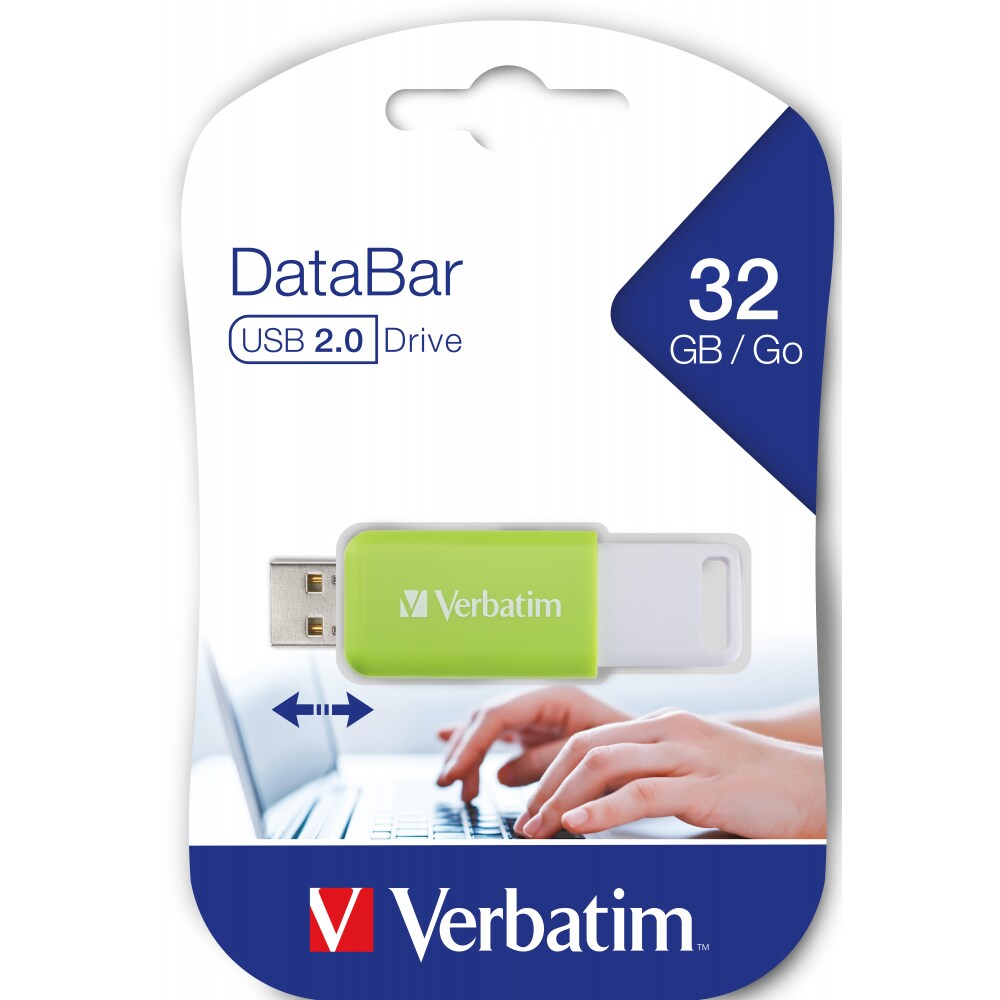 Memorie USB VERBATIM DataBar Drive, 32GB, USB 2.0, verde