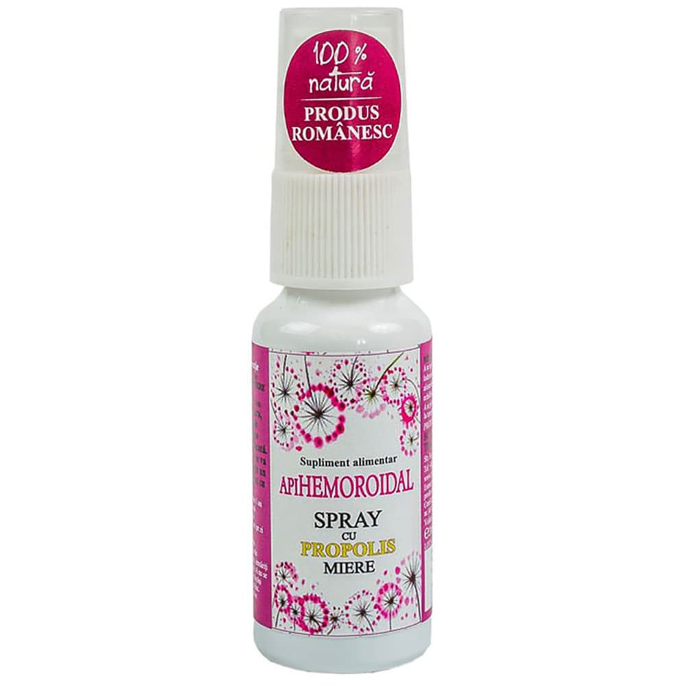Spray cu propolis si miere Apihemoroidal, 20 ml, PRISACA TRANSILVANIA