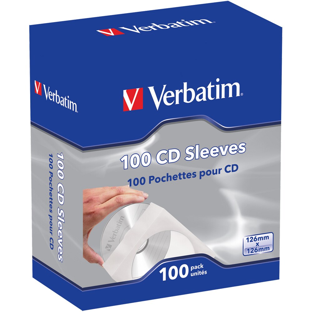Plic CD/DVD VERBATIM, CD/DVD, 100 bucati